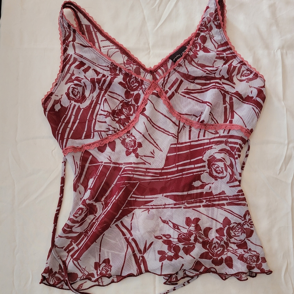 Pretty good. Size medium. Tank top sheer.